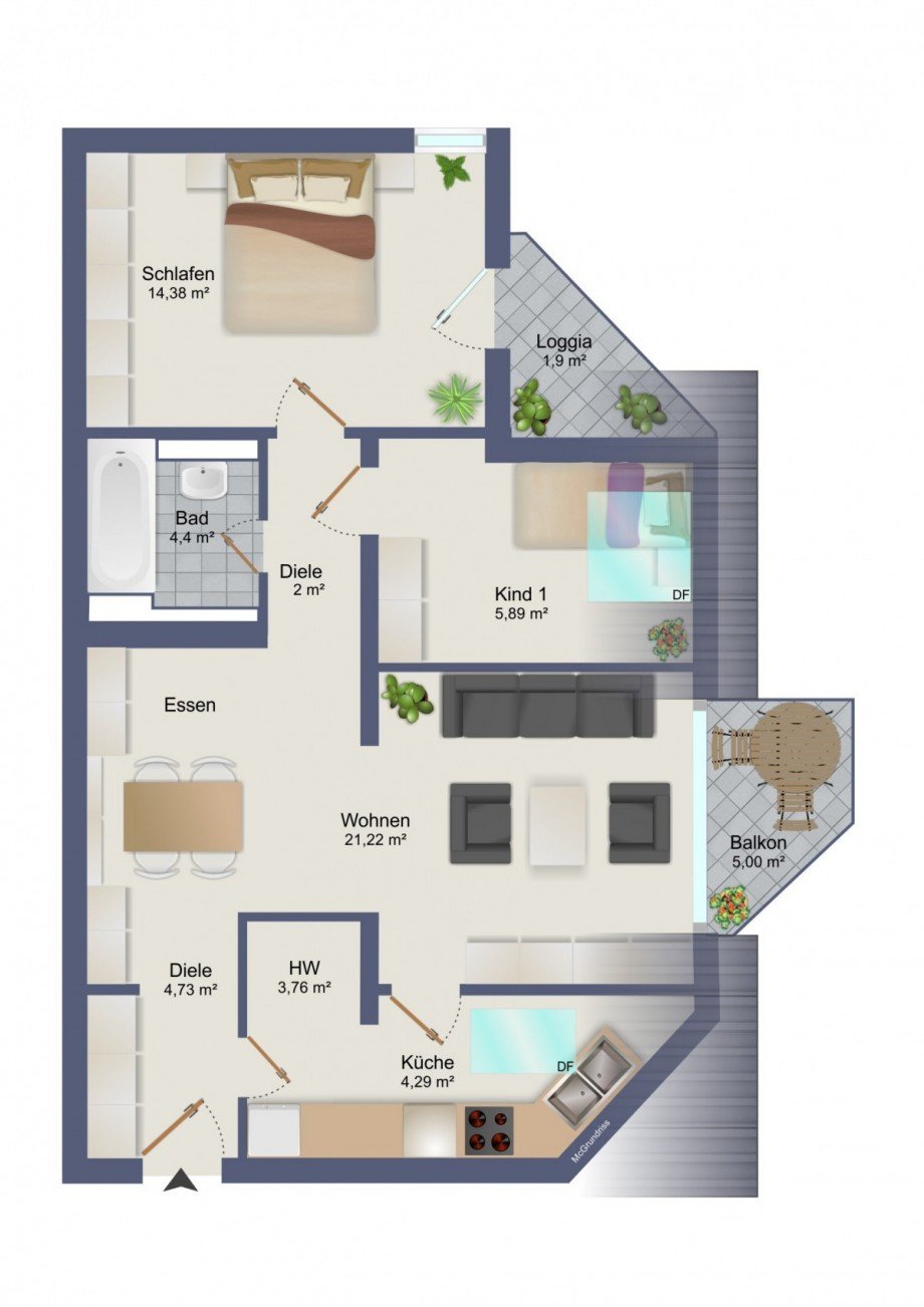 Grundriss Etagenwohnung Pirna