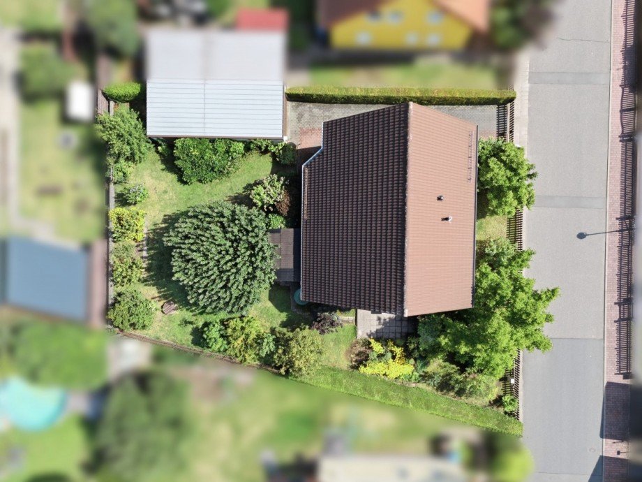 Vogelperspektive Einfamilienhaus Lohmen