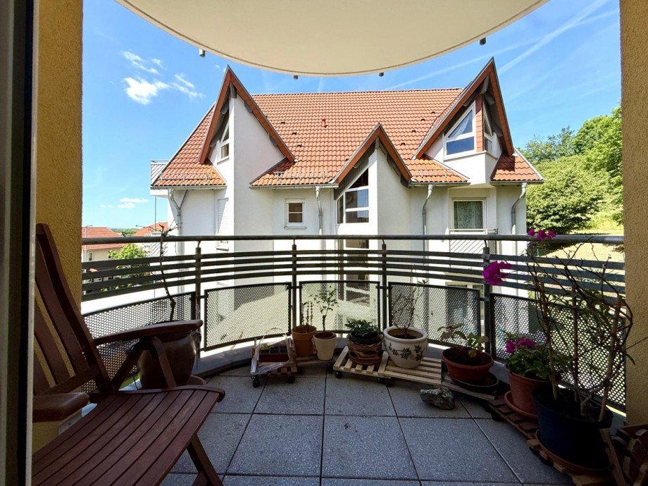 H�bscher Balkon Etagenwohnung Dohma