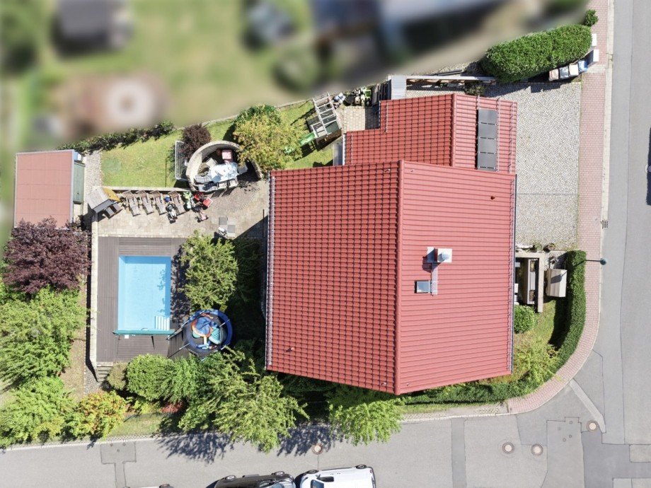 Vogelperspektive Einfamilienhaus Lohmen