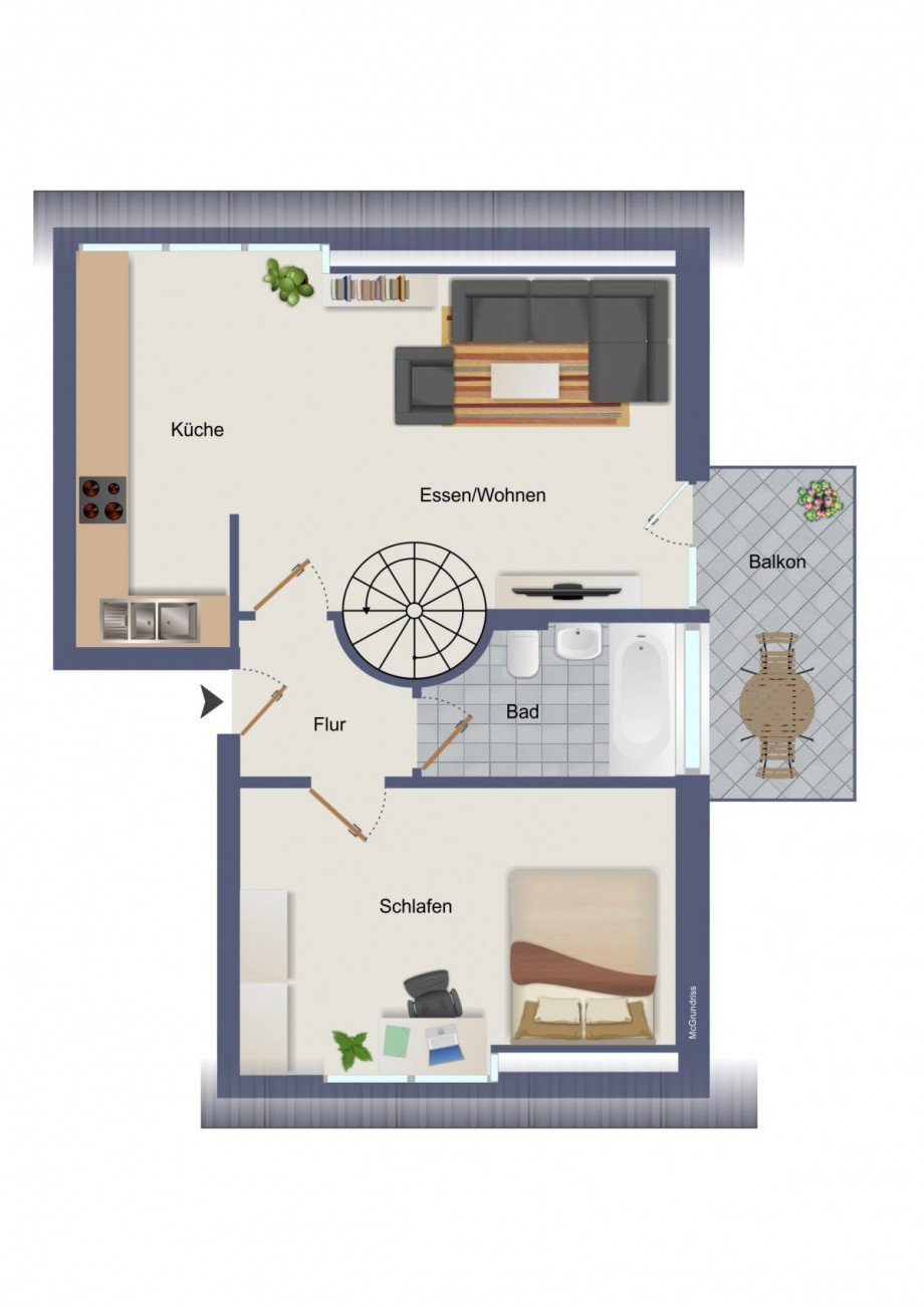Grundriss Wohnung Maisonettewohnung Dresden