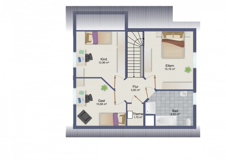 Grundriss OG Einfamilienhaus Lohmen