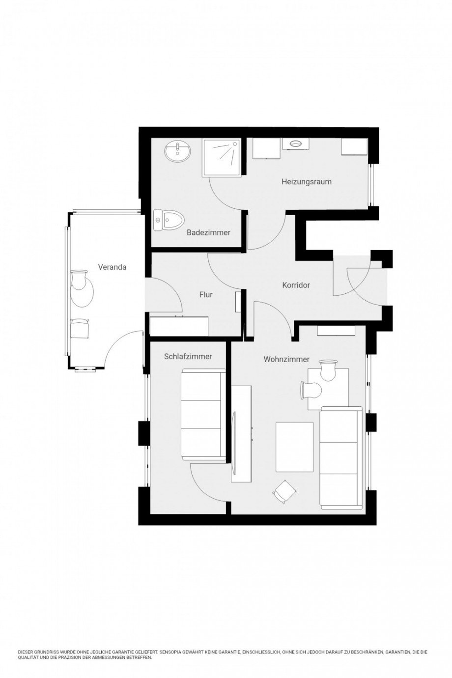 Grundriss EG Reihenmittelhaus Altenberg