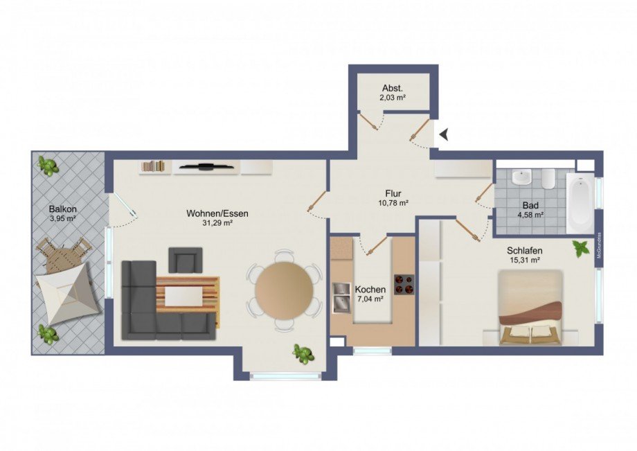 Grundriss Etagenwohnung Stadt Wehlen