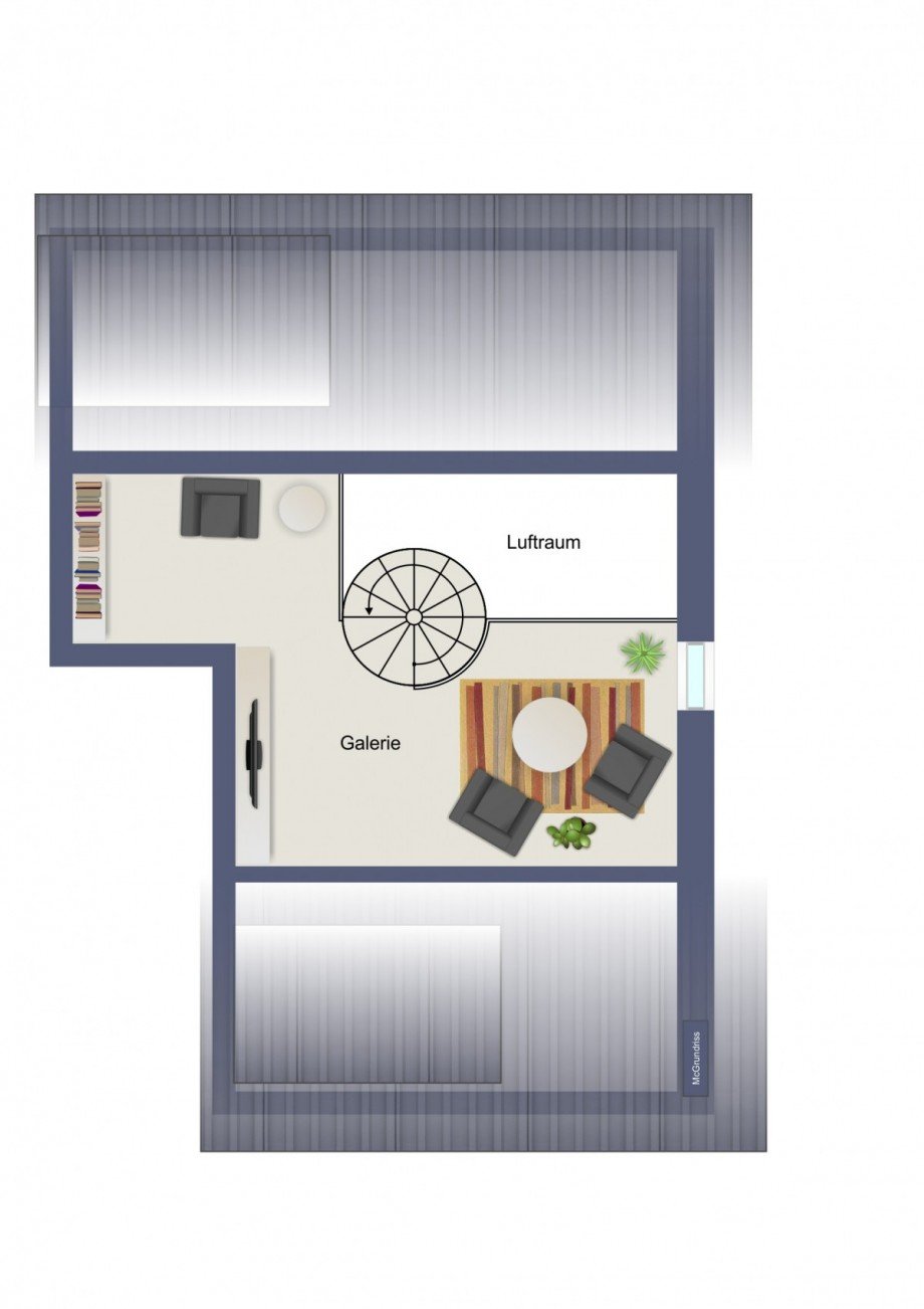 Grundriss Galerie Maisonettewohnung Dresden