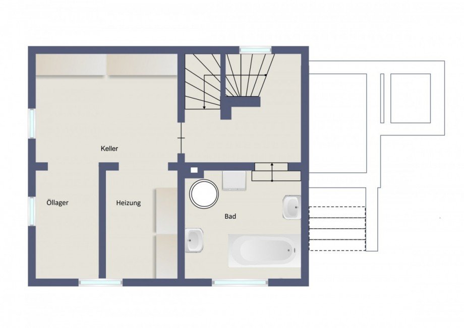 Grundriss Keller Einfamilienhaus Bad Gottleuba-Berggie�h�bel