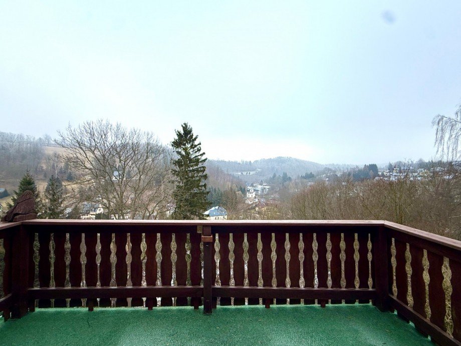 Ausblick vom Balkon Reihenmittelhaus Altenberg