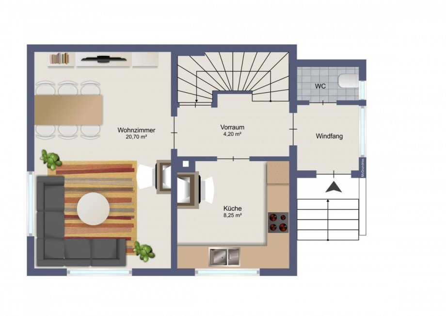 Grundriss Erdgeschoss Einfamilienhaus Bad Gottleuba-Berggie�h�bel