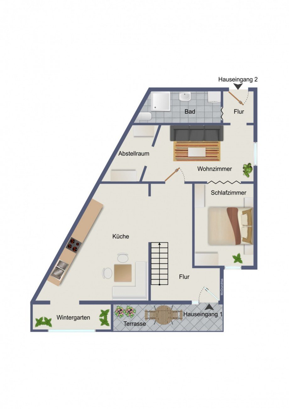 Grundriss Erdgeschoss Einfamilienhaus Pirna